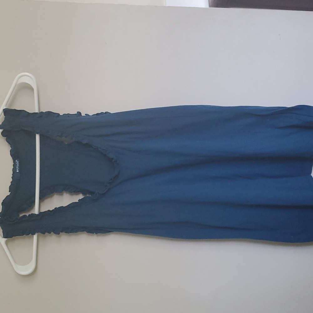 MADE Blue Ruffle Tanktop